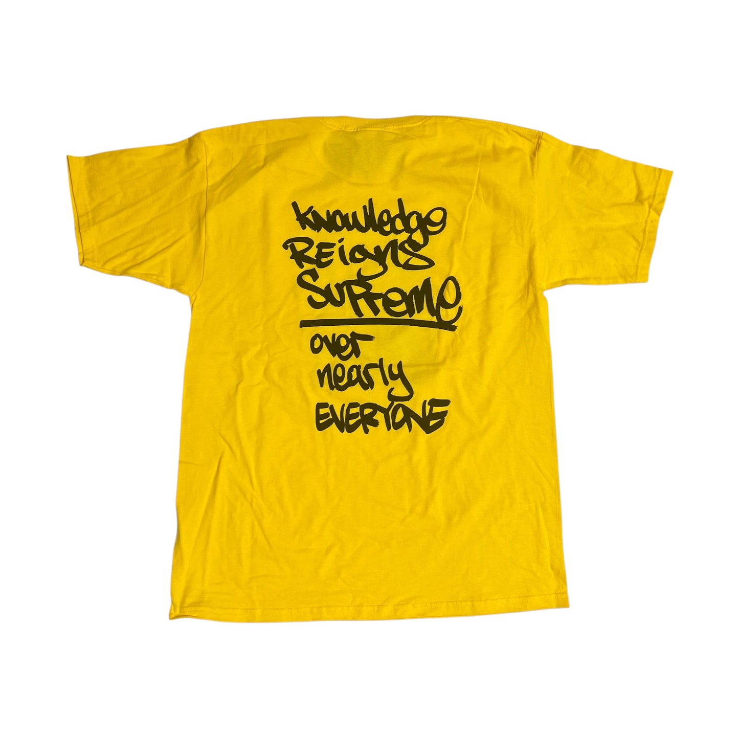 SAMPLE Supreme x KRS One Knowledge Reigns Supreme T-Shirt - Yellow (Large)
