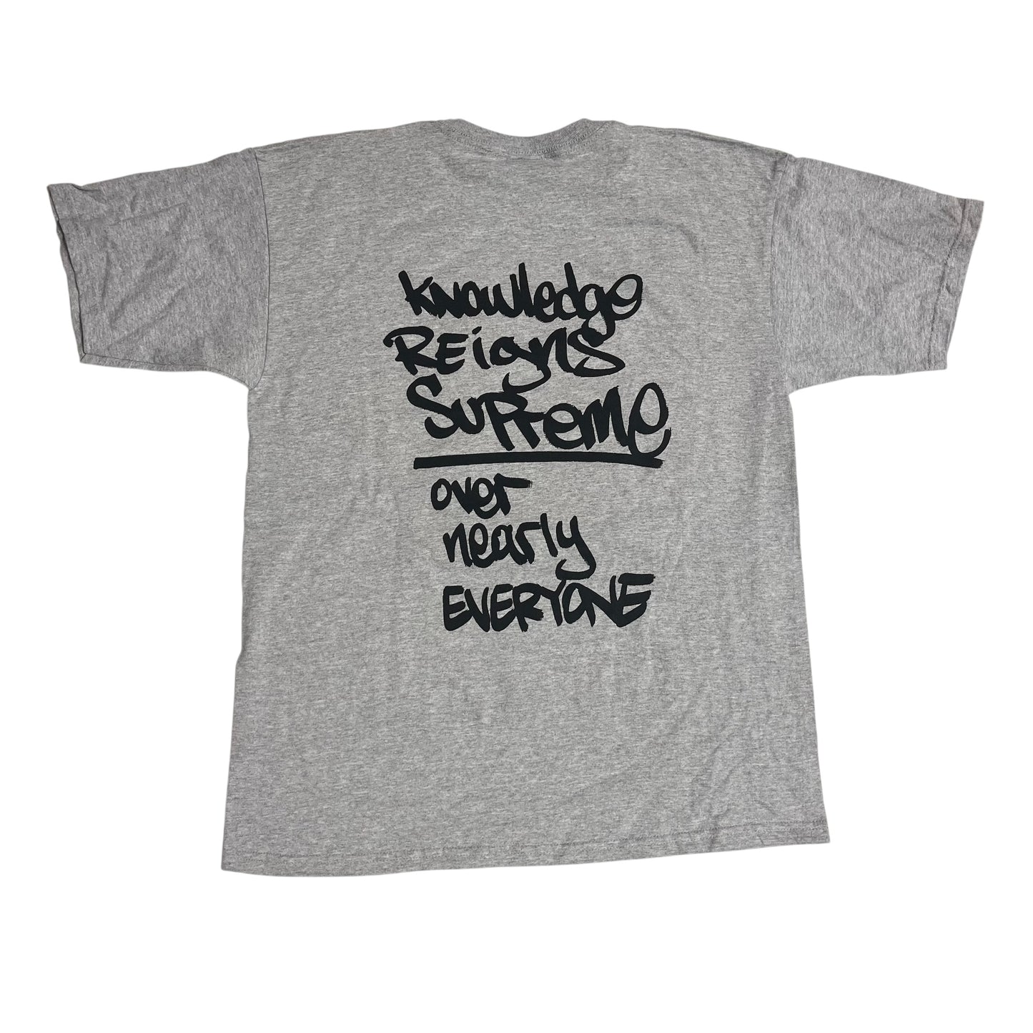 SAMPLE Supreme x KRS One Knowledge Reigns Supreme T-Shirt - Heather Grey (Large)