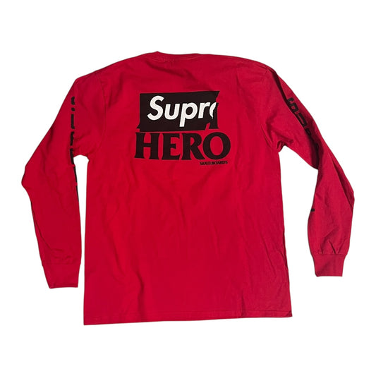 SAMPLE Supreme x ANTI HERO Long Sleeve T-Shirt - Red (Large)