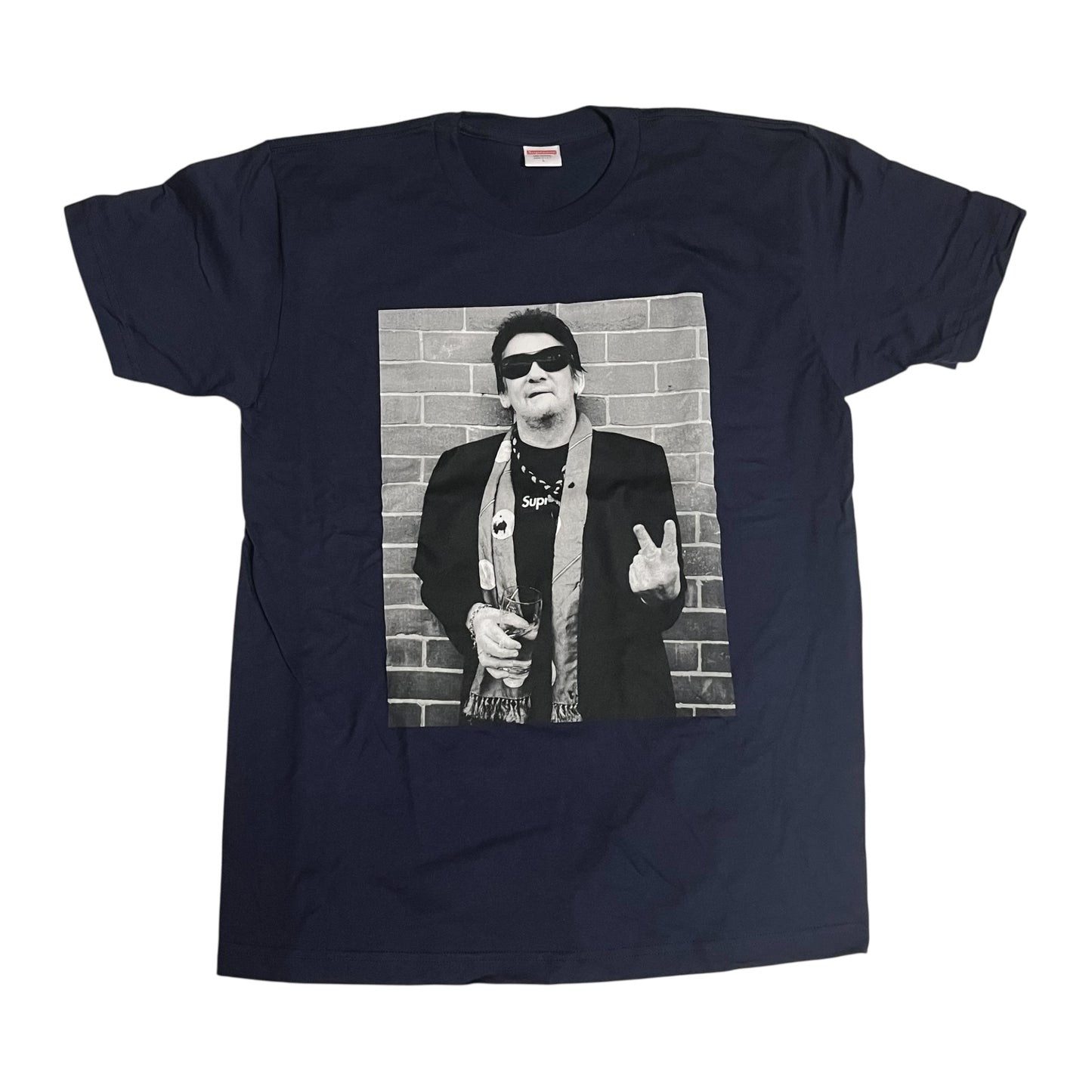 SAMPLE Supreme x Shane MacGowan Portrait T Shirt - Navy (Large)