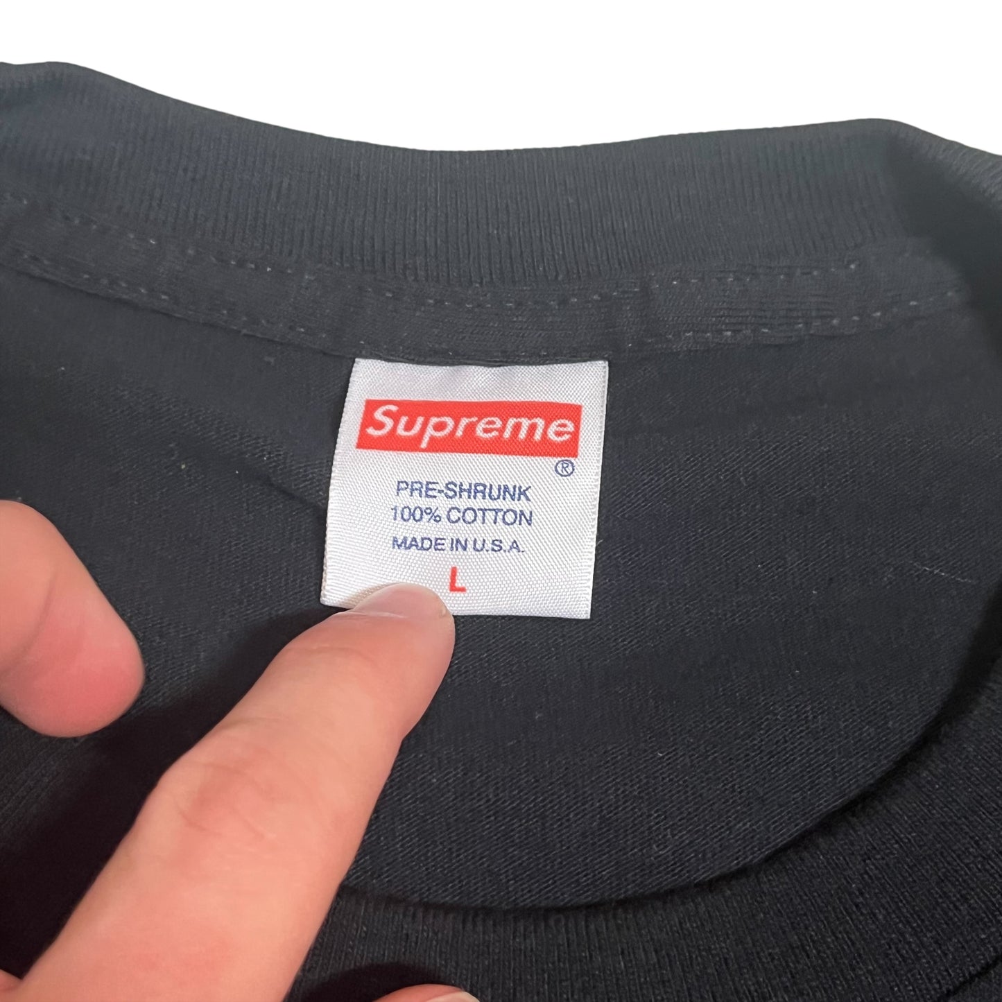 Supreme x ANTIHERO Pocket T Shirt - Black (Large)