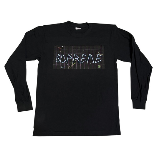 Supreme Blade Grid Long Sleeve T Shirt - Black