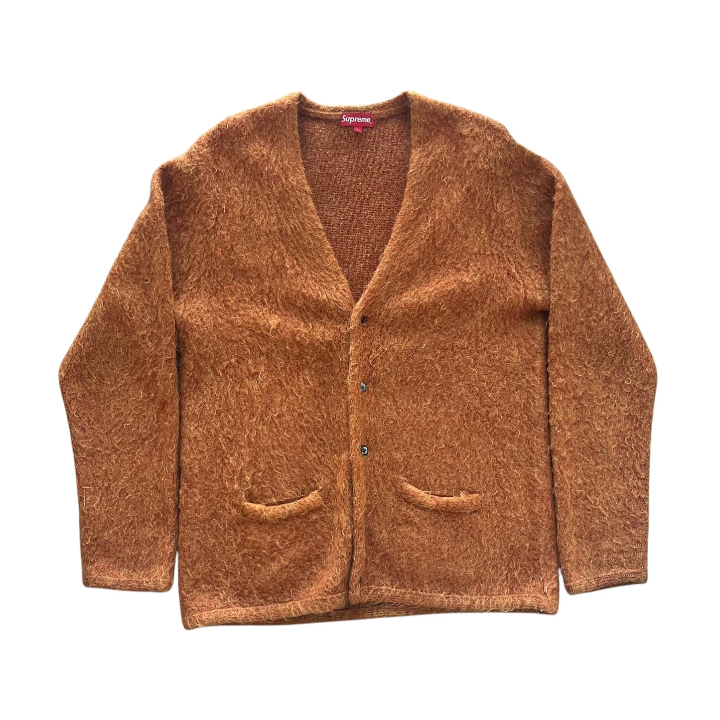 Supreme Heather Mohair Cardigan - Brown (Large)