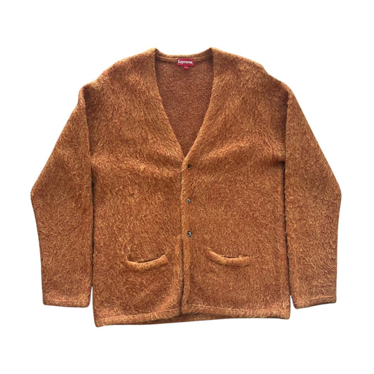 Supreme Heather Mohair Cardigan - Brown (Large)