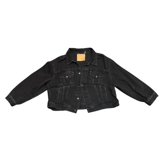 Balenciaga Swing Denim Jacket - Black (size 40)