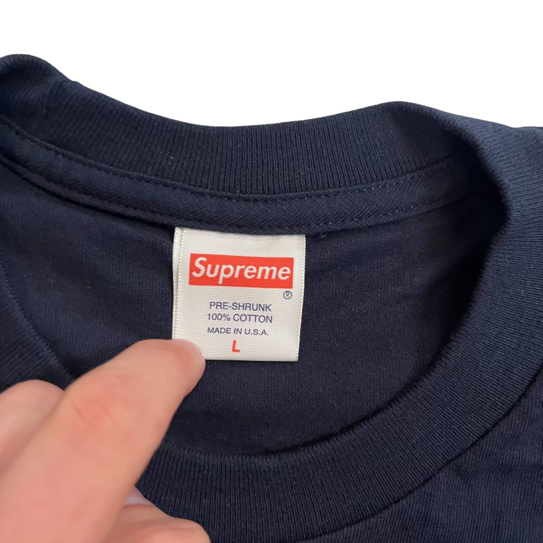 Supreme x Barrington Levy Shaolin Temple T-Shirt - Navy (Large)