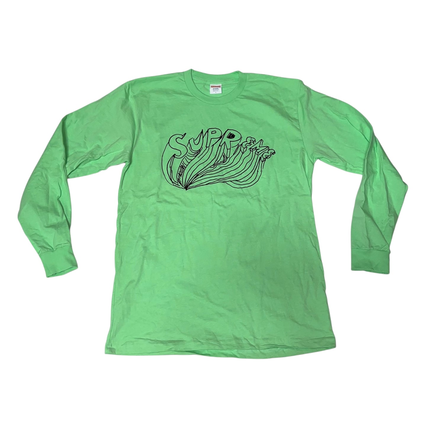 Supreme x Daniel Johnston Long Sleeve T Shirt - Green (Large)