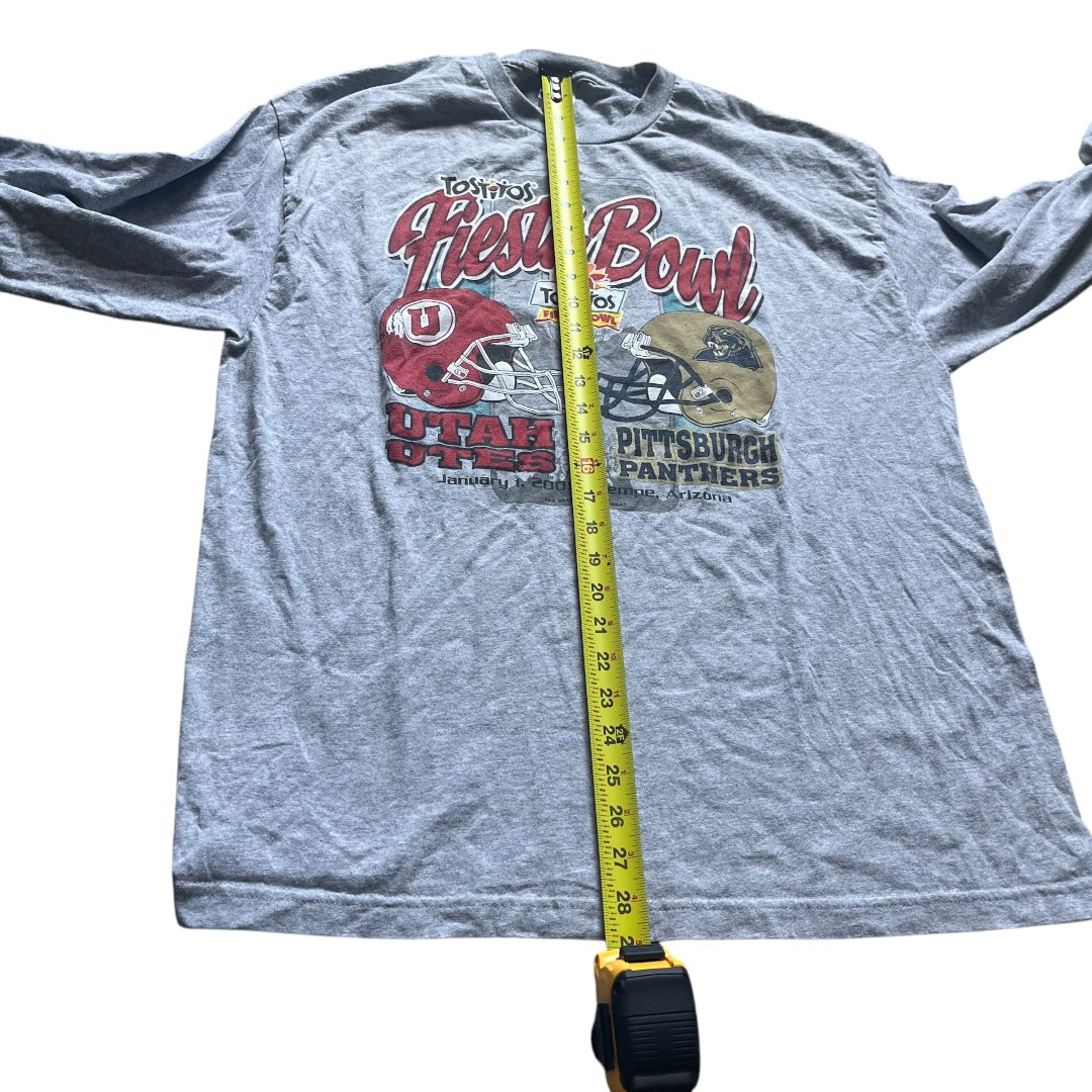 VINTAGE Tostitos Fiesta Bowl 2005 Pitt vs Utah T-Shirt (XL)