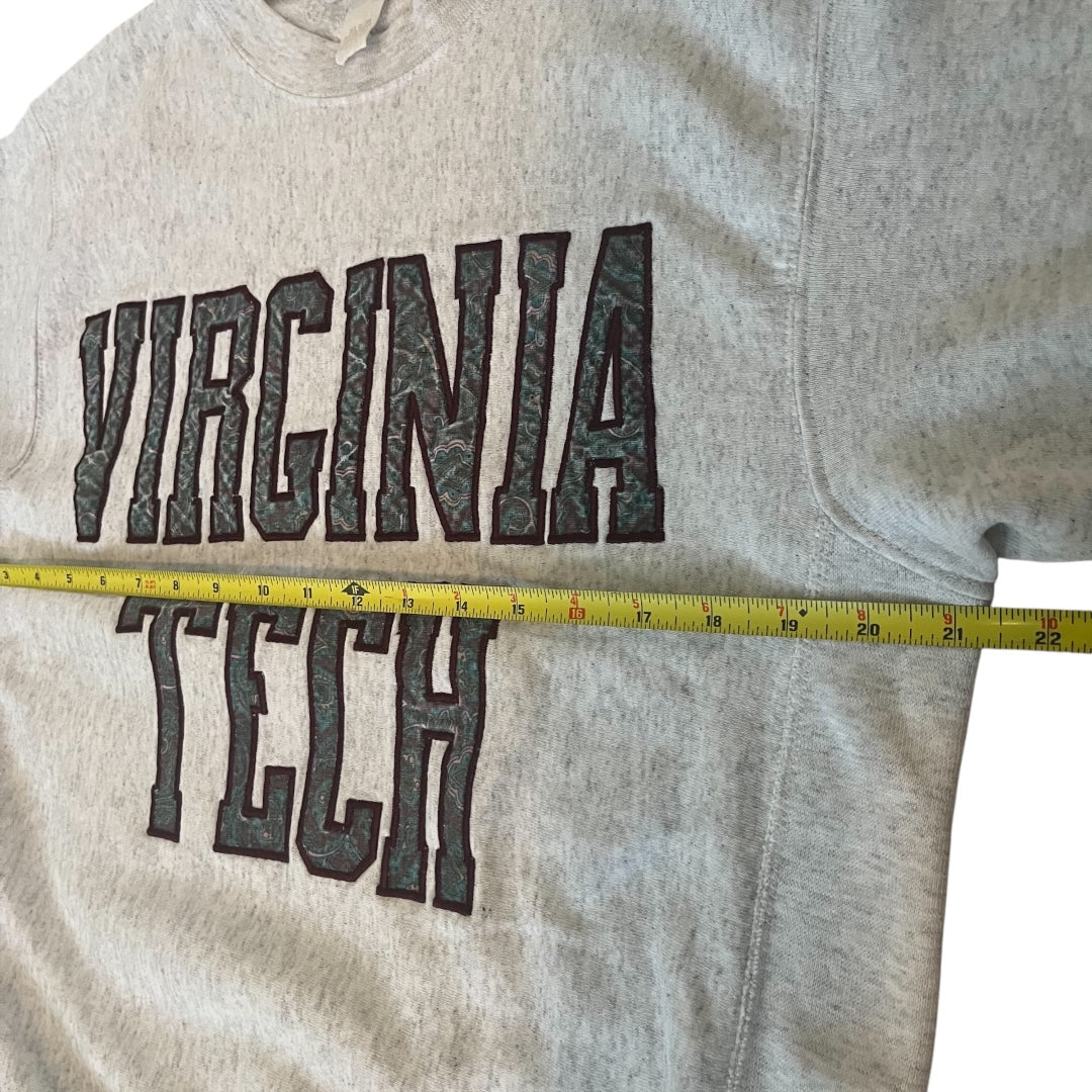 VINTAGE Virginia Tech Crewneck Sweatshirt - Grey (Large)
