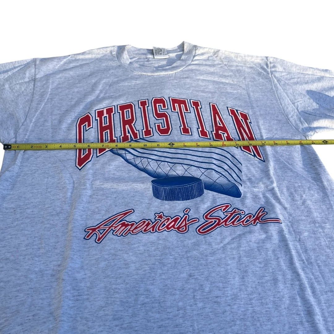 VINTAGE Christian Hockey T Shirt (XL)