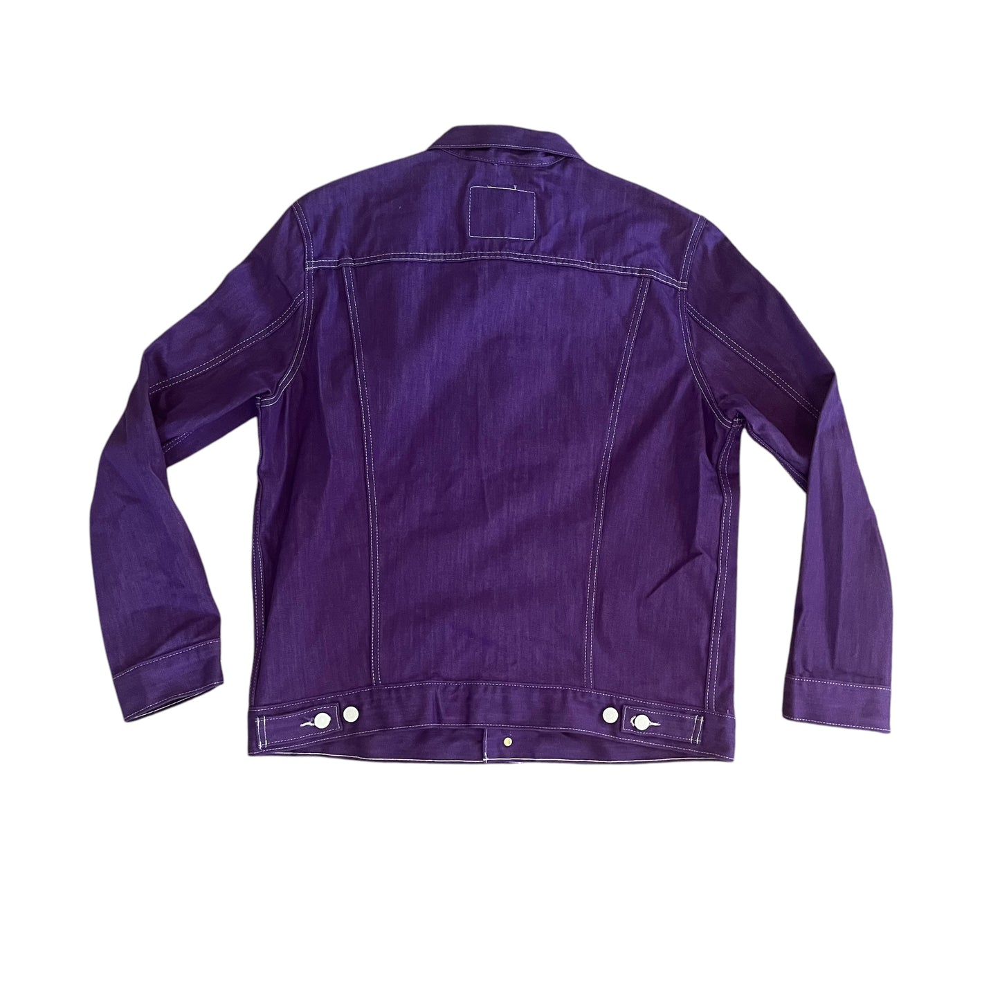 Levi's Contrast Stitching Purple Raw Denim Trucker Jacket (XL)