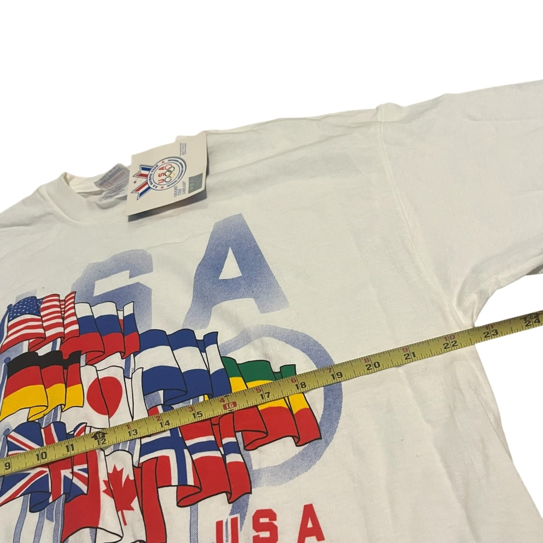 VINTAGE Olympics Flags T Shirt (XL)