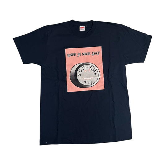 SAMPLE Supreme Lude Have A Nice Day T Shirt - Navy (Large)
