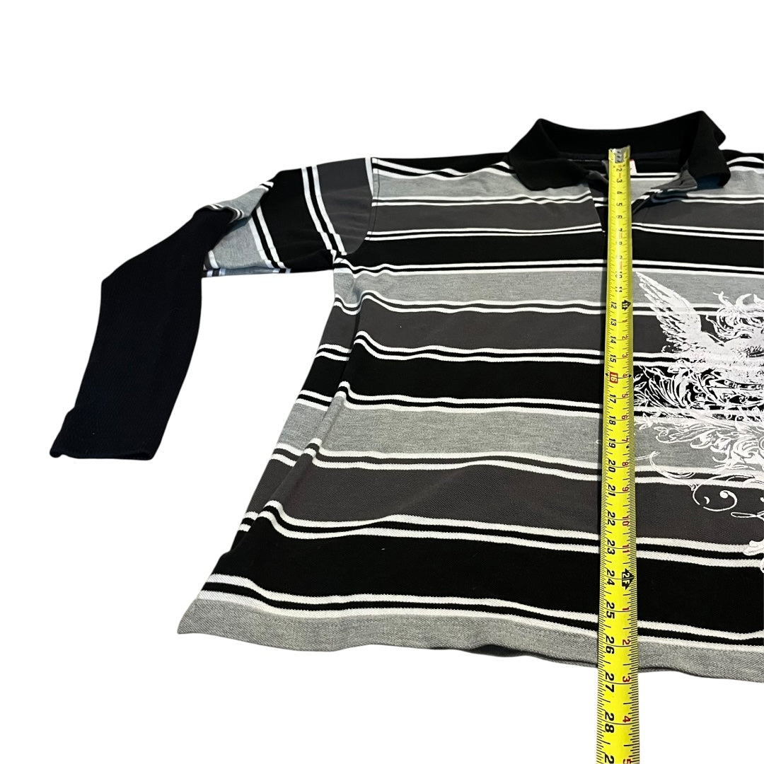VINTAGE Seven7 by Seven Souls Double Layer Striped Shirt (Large)