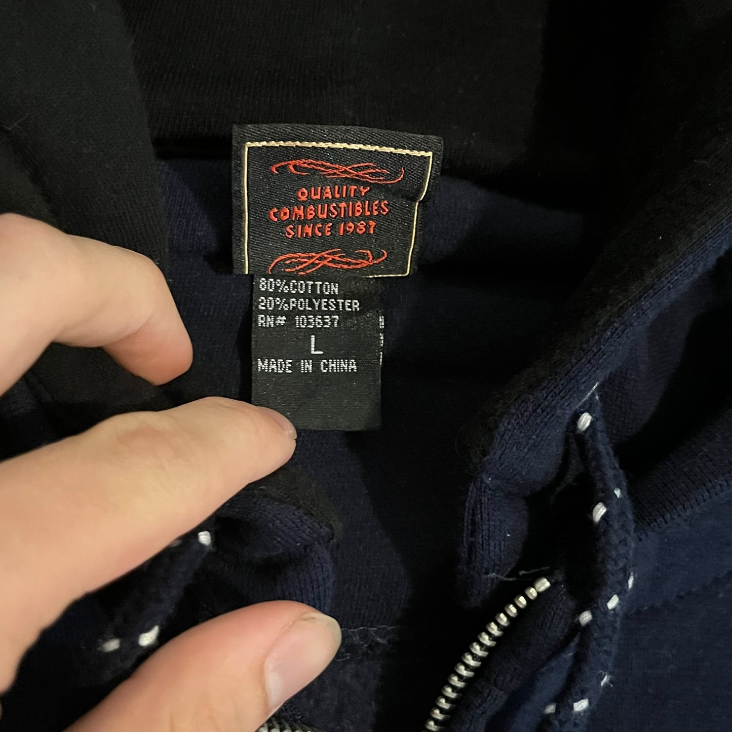 VINTAGE Spitfire Wheels Utility Skate Zip Up Hoodie (Large)