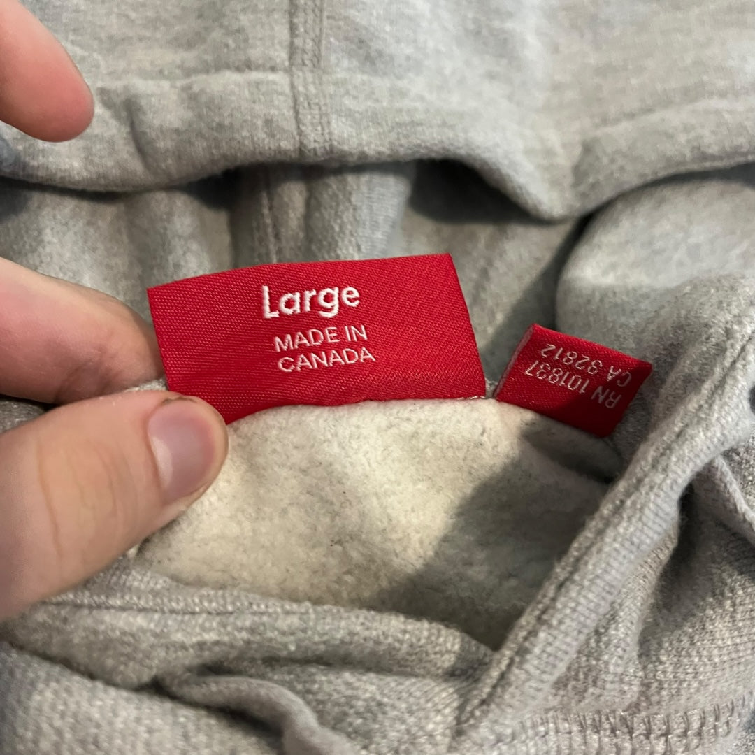 Supreme x The Clash Brigade Hoodie Sweatshirt - Heather Grey (Large)