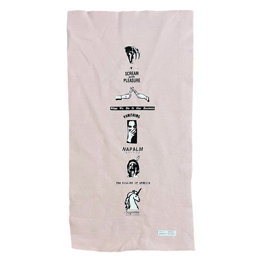 Supreme Menace Test Print Fabric Swatch (Light Pink)