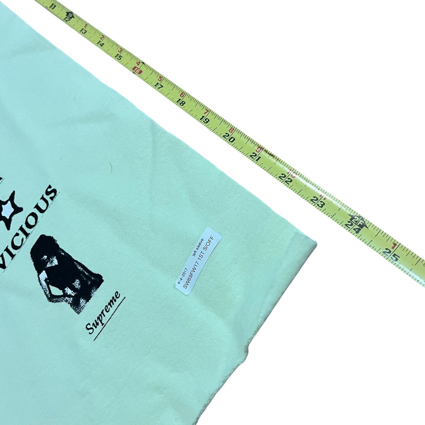 Supreme Menace Test Print Fabric Swatch (Light Green)