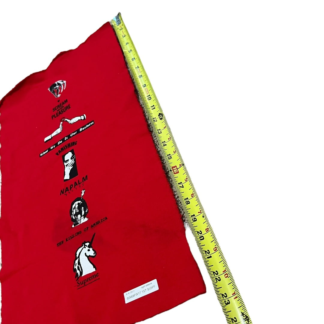 Supreme Menace Test Print Fabric Swatch ( Red / Right )