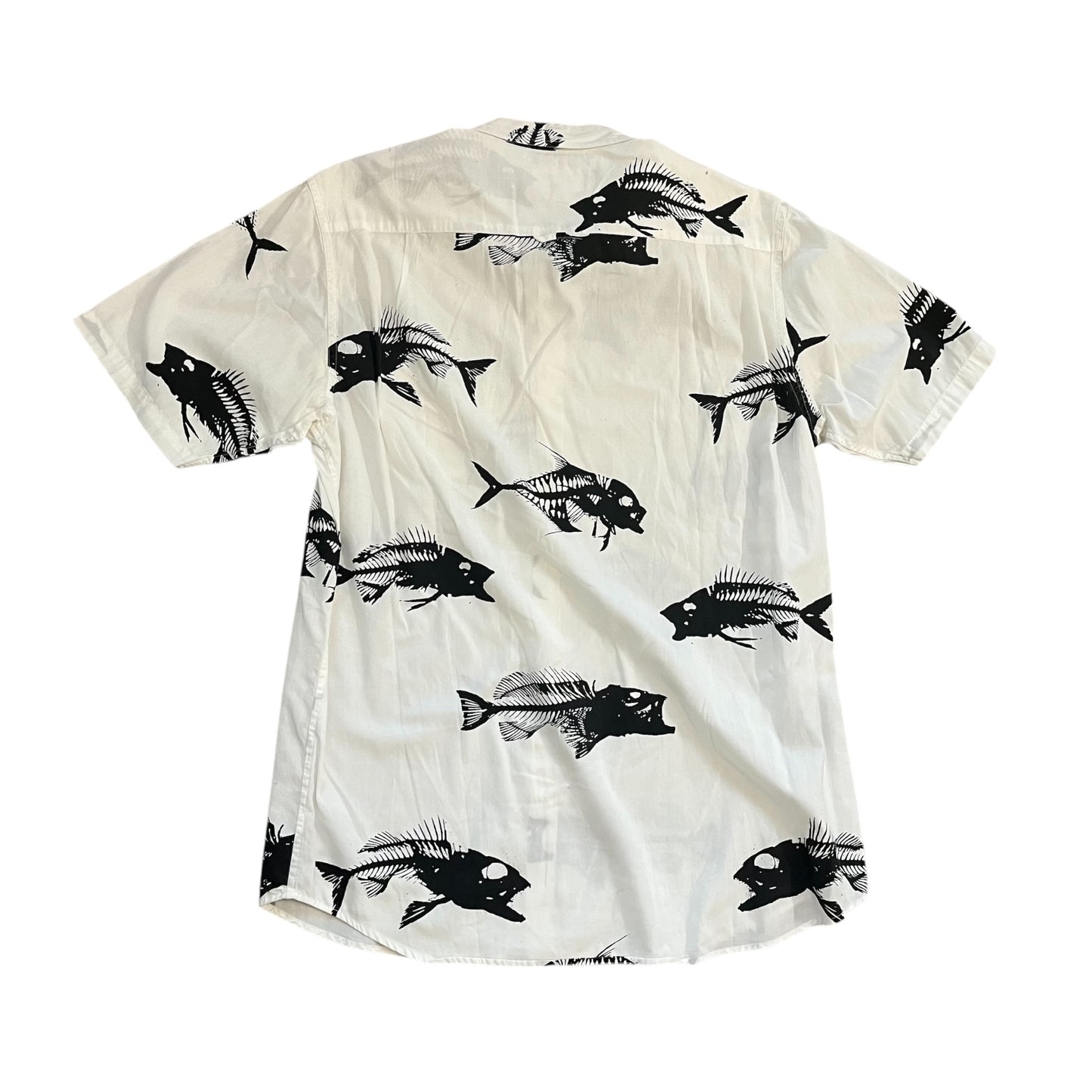 Supreme Fish Bones Button Up Shirt - White (Large)