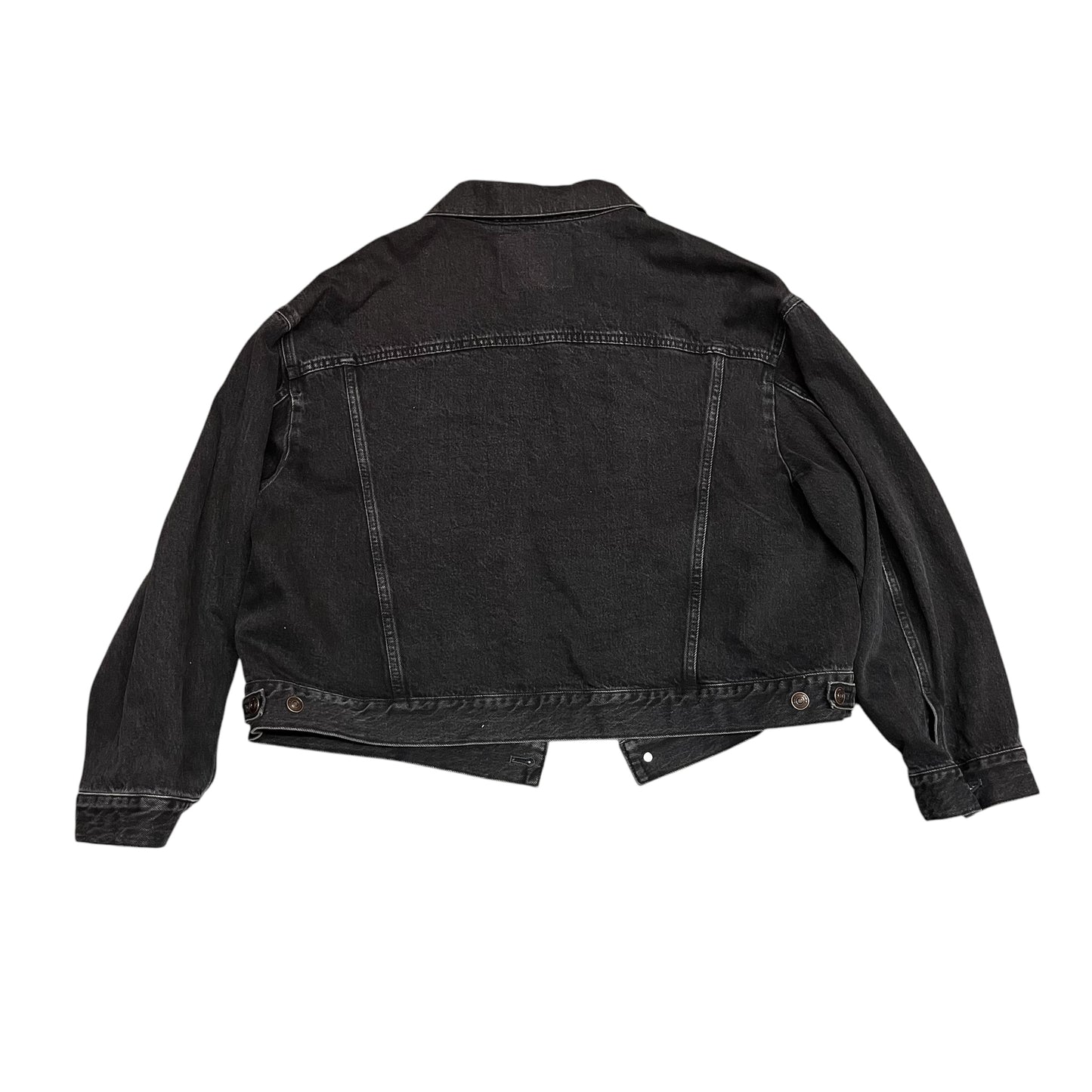Balenciaga Swing Denim Jacket - Black (size 40)