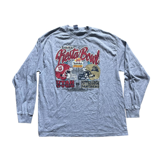 VINTAGE Tostitos Fiesta Bowl 2005 Pitt vs Utah T-Shirt (XL)