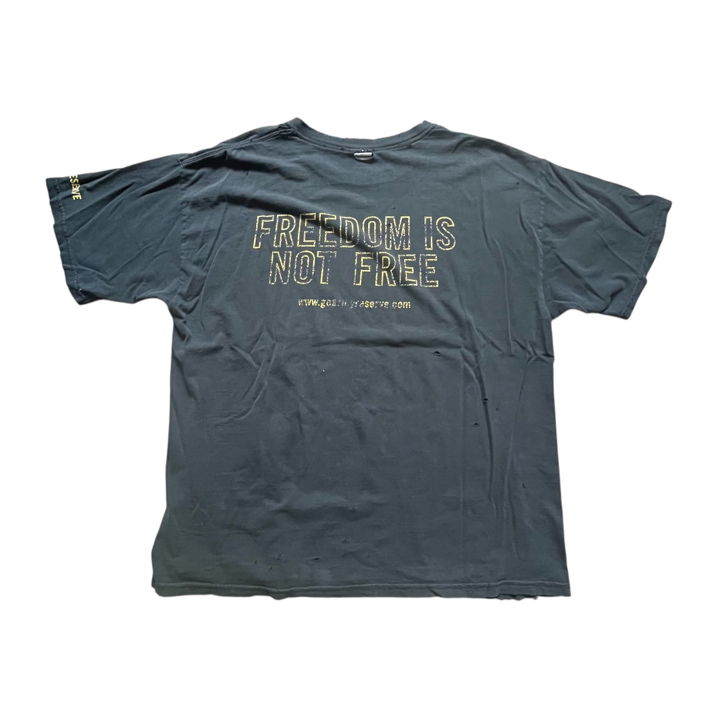 VINTAGE US Army Thrashed T-Shirt (Large)