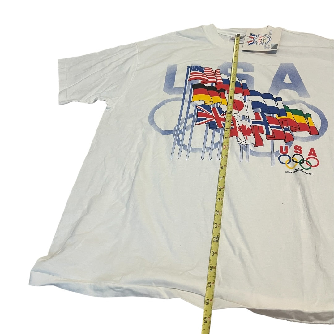 VINTAGE Olympics Flags T Shirt (XL)