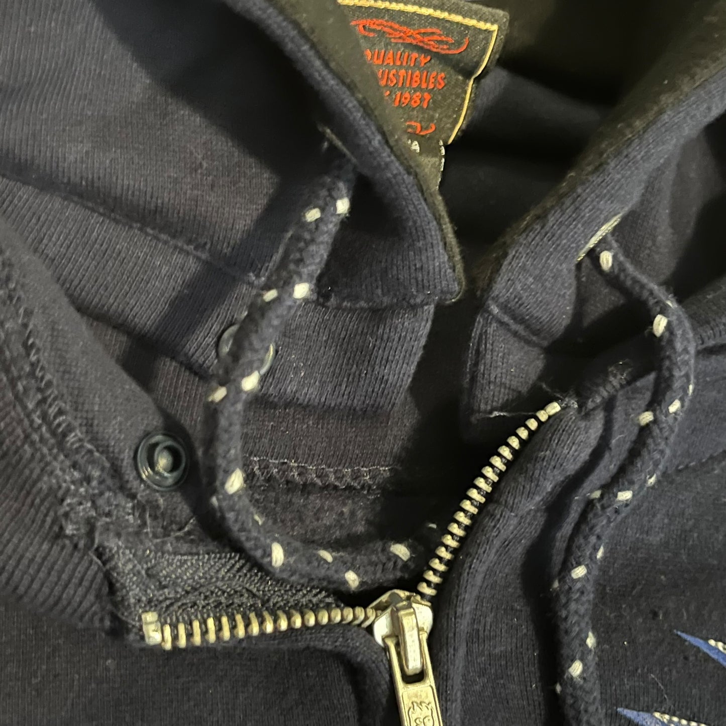 VINTAGE Spitfire Wheels Utility Skate Zip Up Hoodie (Large)