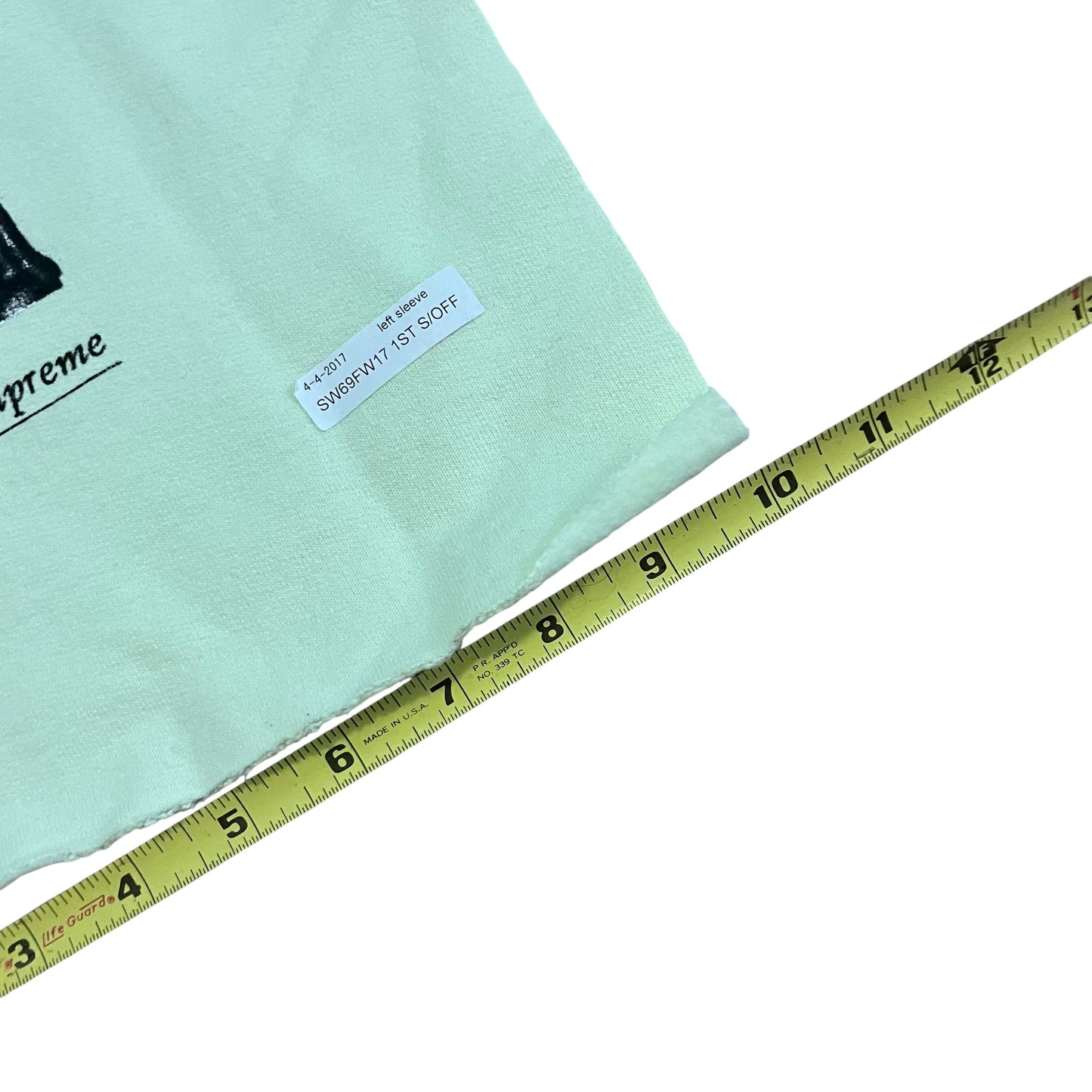 Supreme Menace Test Print Fabric Swatch (Light Green)