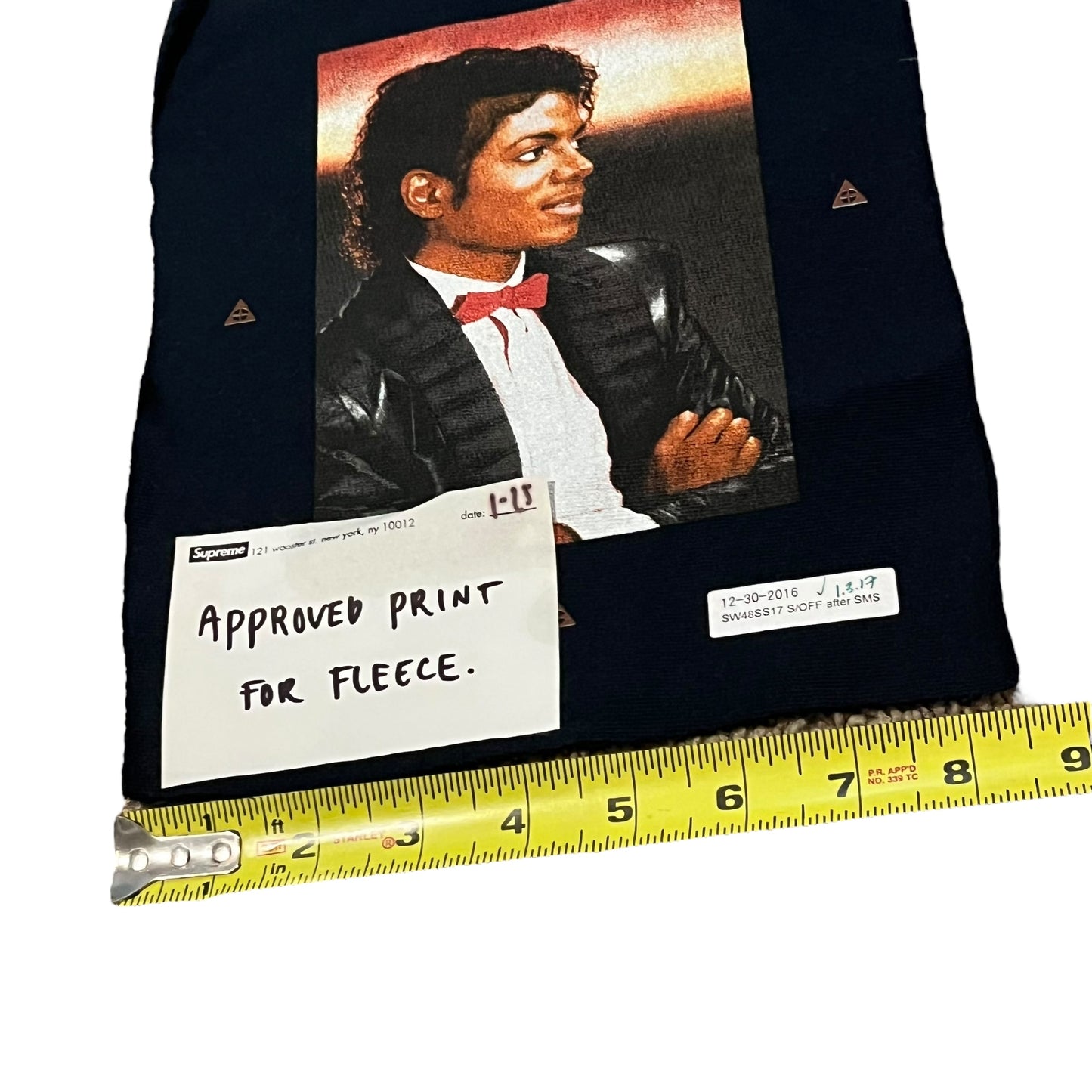 Supreme x Michael Jackson Test Print Fabric Swatch (Navy)