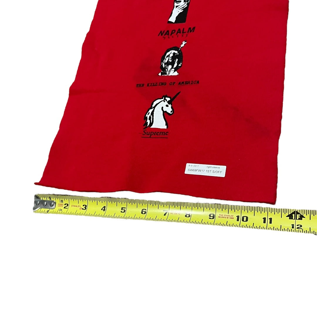 Supreme Menace Test Print Fabric Swatch ( Red / Right )