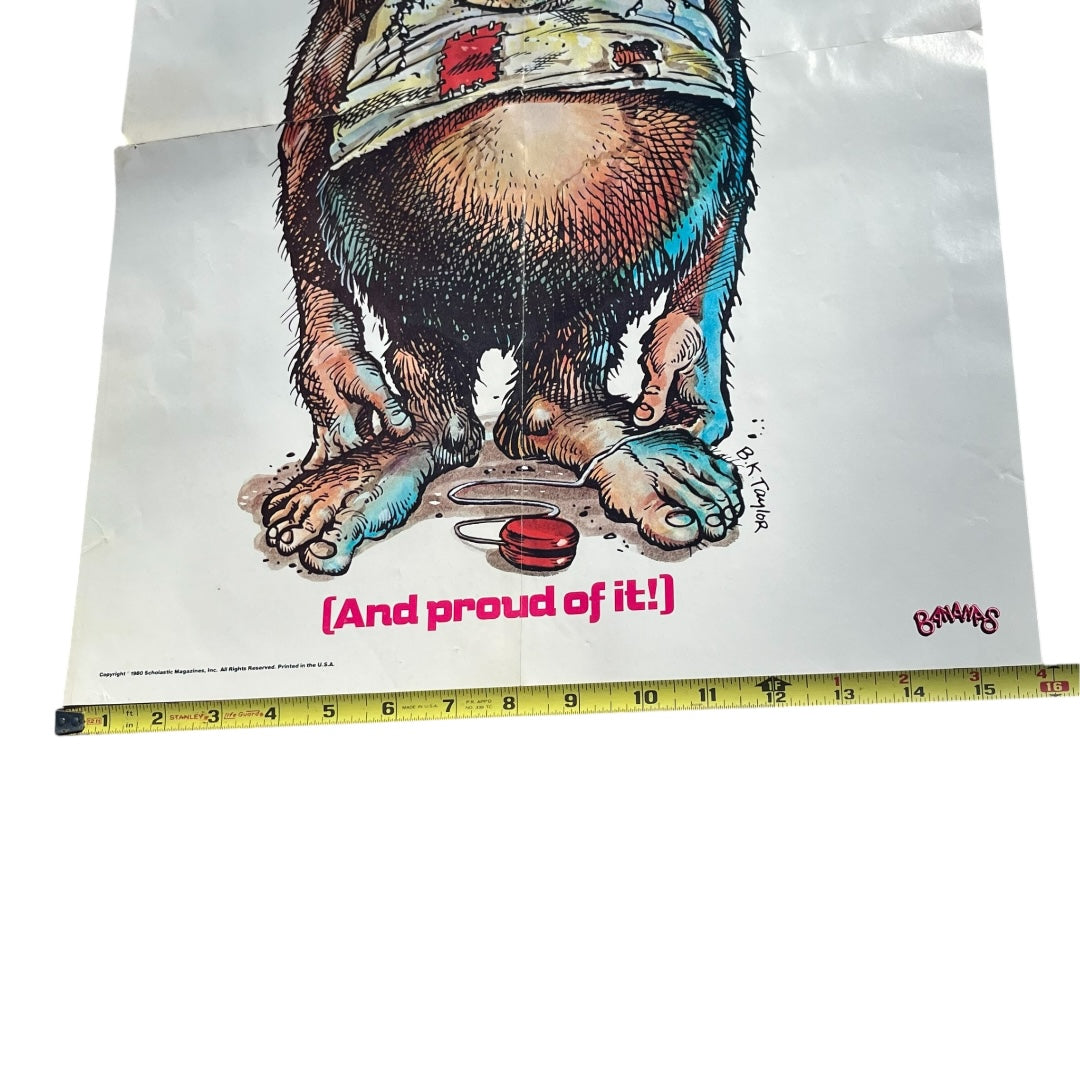 VINTAGE 1979 Bananas Magazine Monster Poster (16x21)