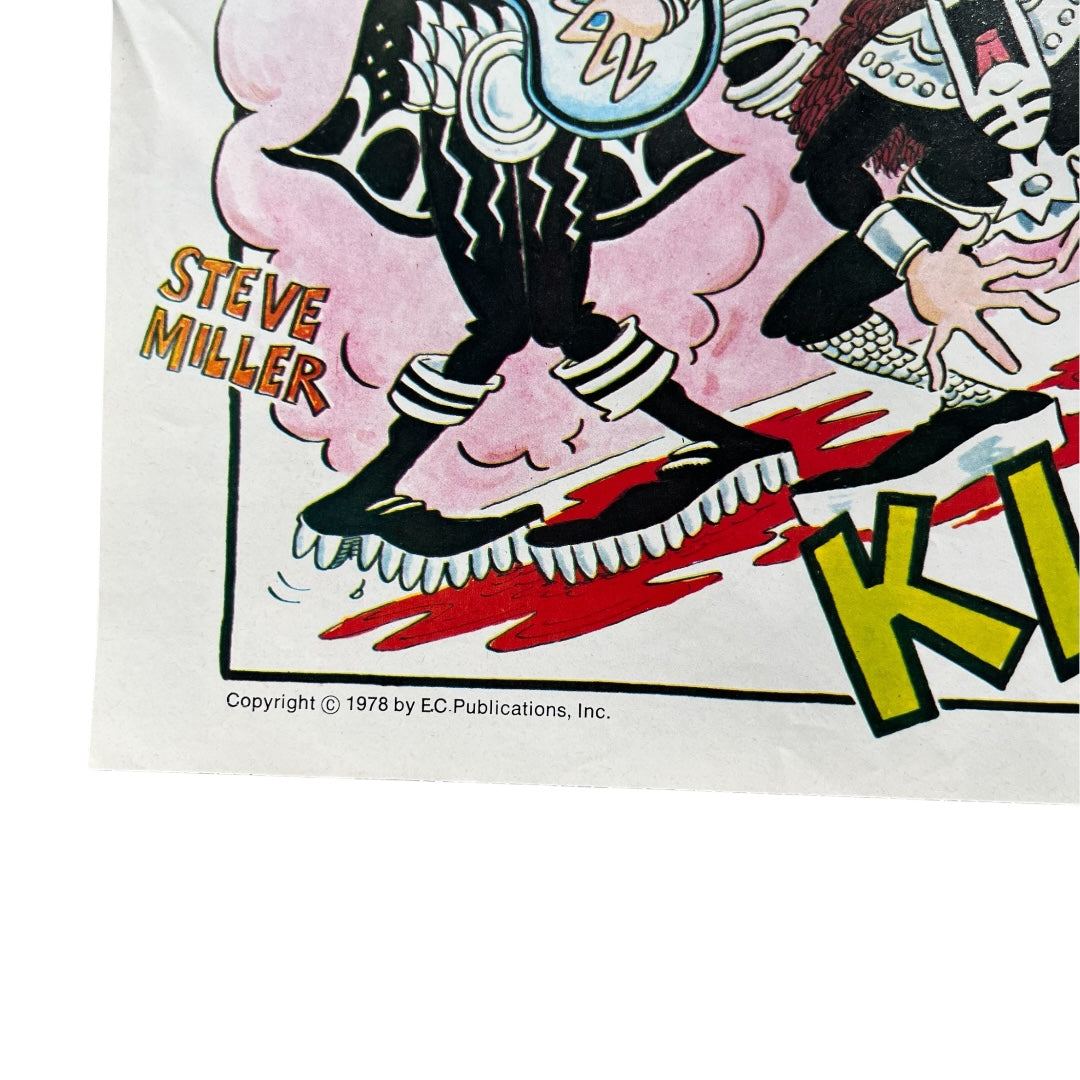 VINTAGE 1978 MAD Magazine Double-Sided Poster Beatles / Rock Stars (20x29)