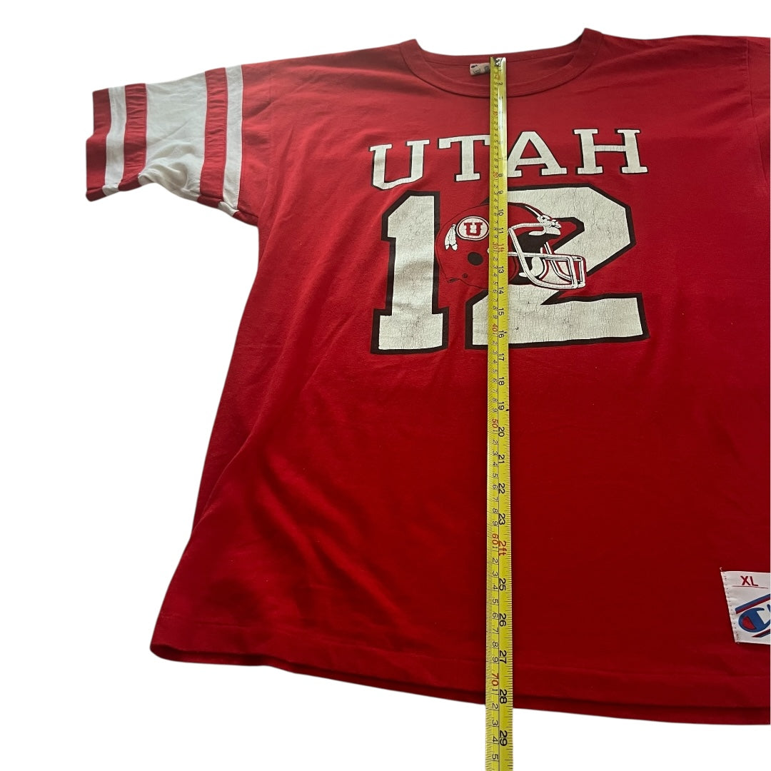 VINTAGE Champion Utah Utes Football T Shirt (XL)