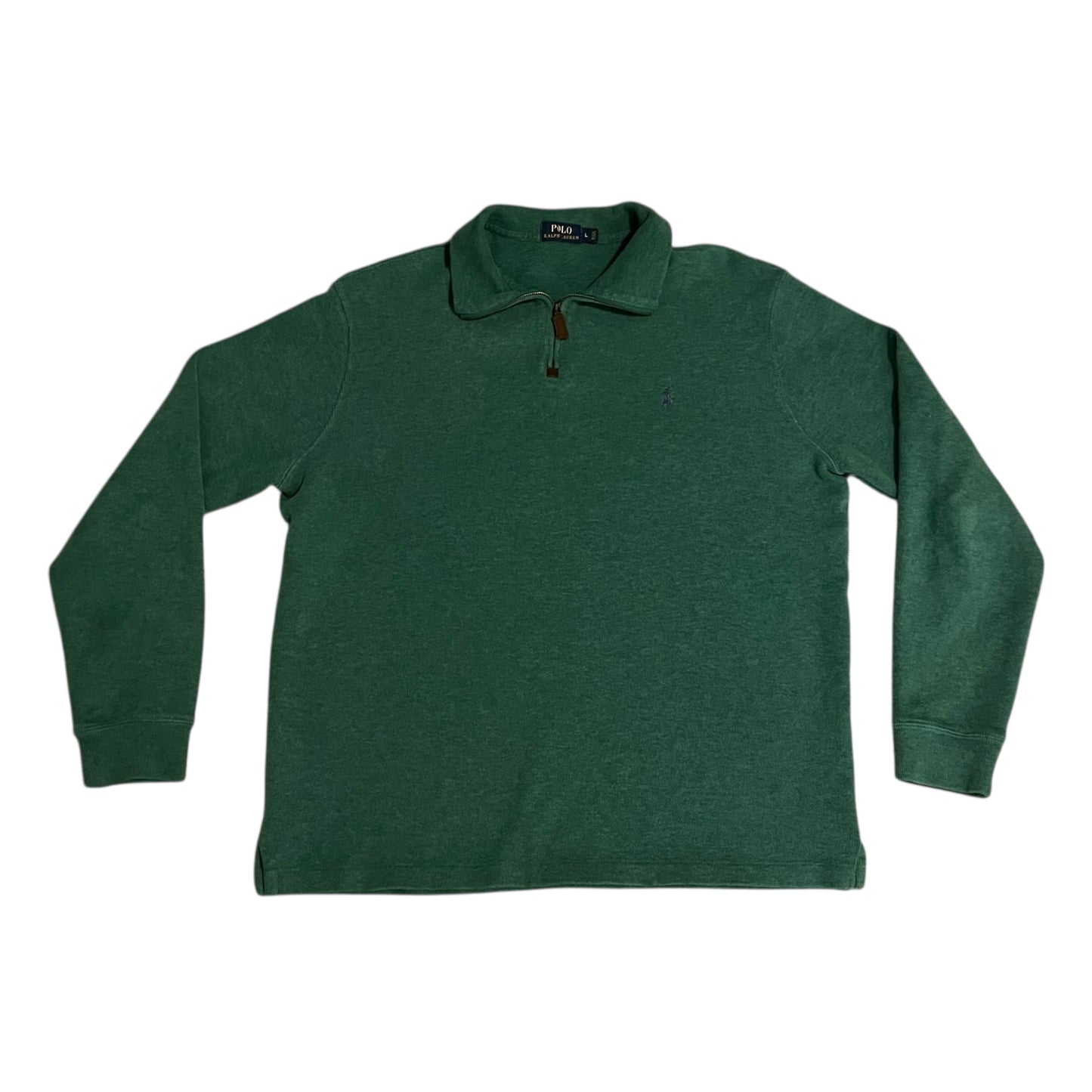 Polo Ralph Lauren Quarter Zip Pullover - Green (Large)