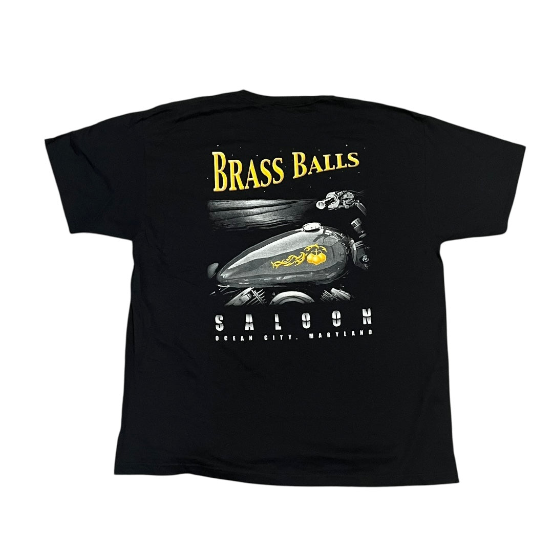 Brass Balls Saloon Biker Bar T Shirt (XL)