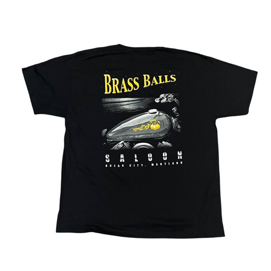 Brass Balls Saloon Biker Bar T Shirt (XL)