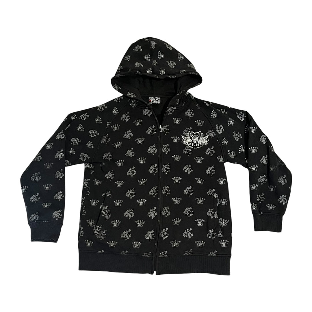 VINTAGE South Pole AOP Full Zip Hoodie (Large)