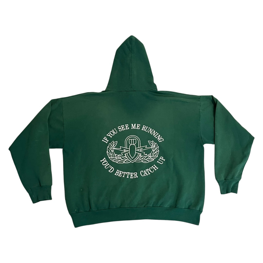 VINTAGE Thrashed EOD Army Hoodie (2XL)