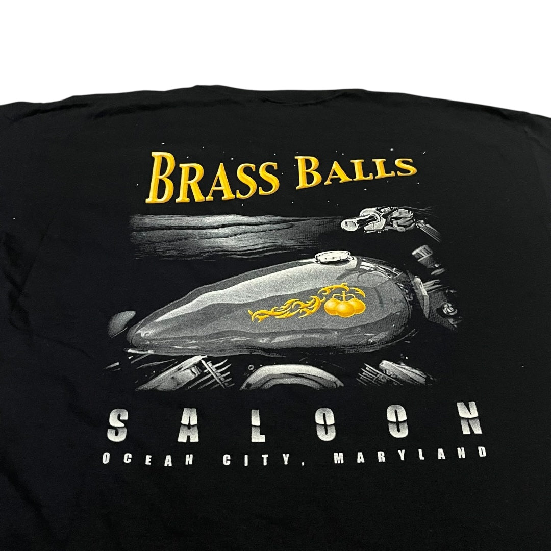 Brass Balls Saloon Biker Bar T Shirt (XL)
