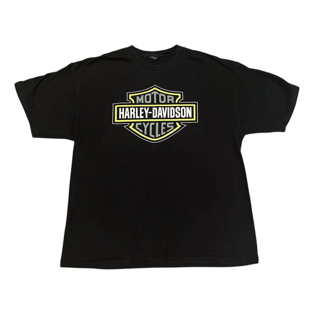 VINTAGE-ish Harley Davidson Neon Logo T Shirt (Large)