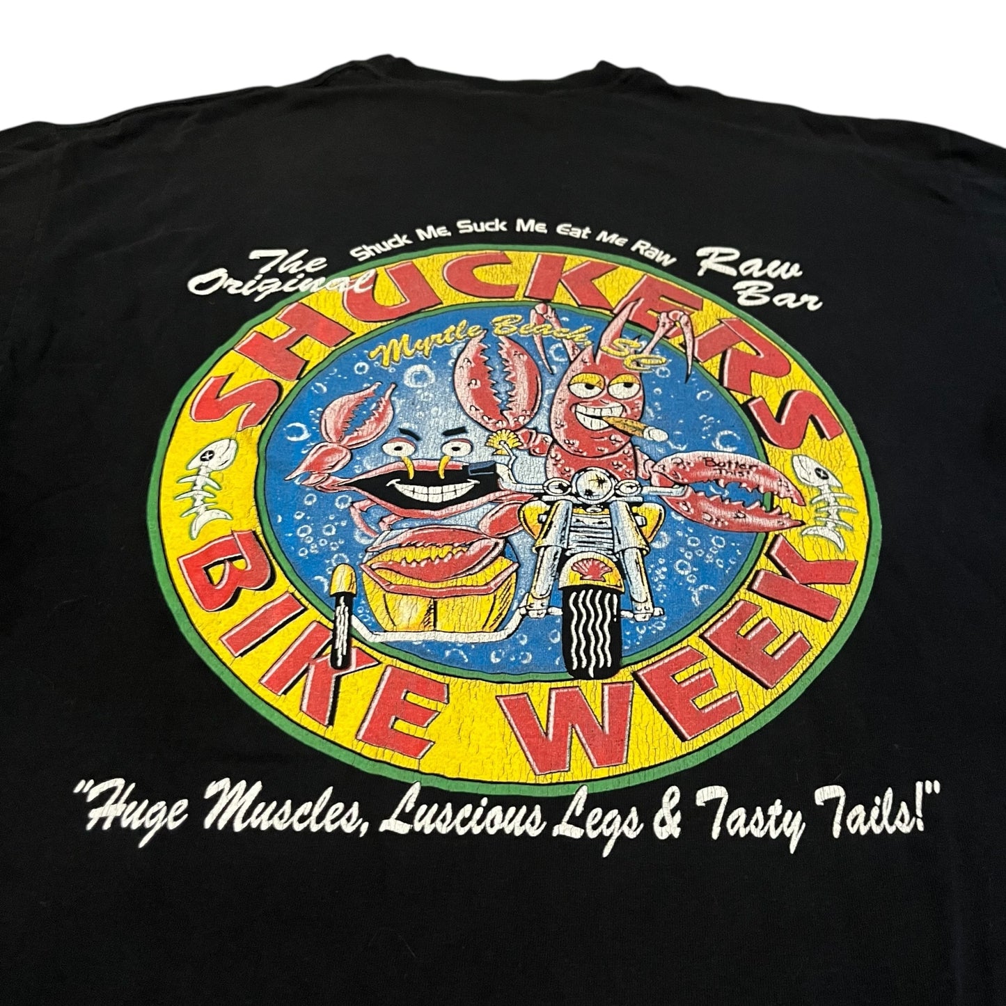 VINTAGE Harley Davidson Fire Wolf Reworked T Shirt (Large)