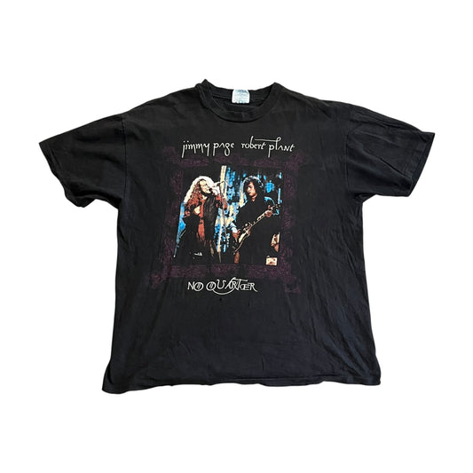VINTAGE 1995 Robert Plant Jimmy Page No Quarter T Shirt (XL)