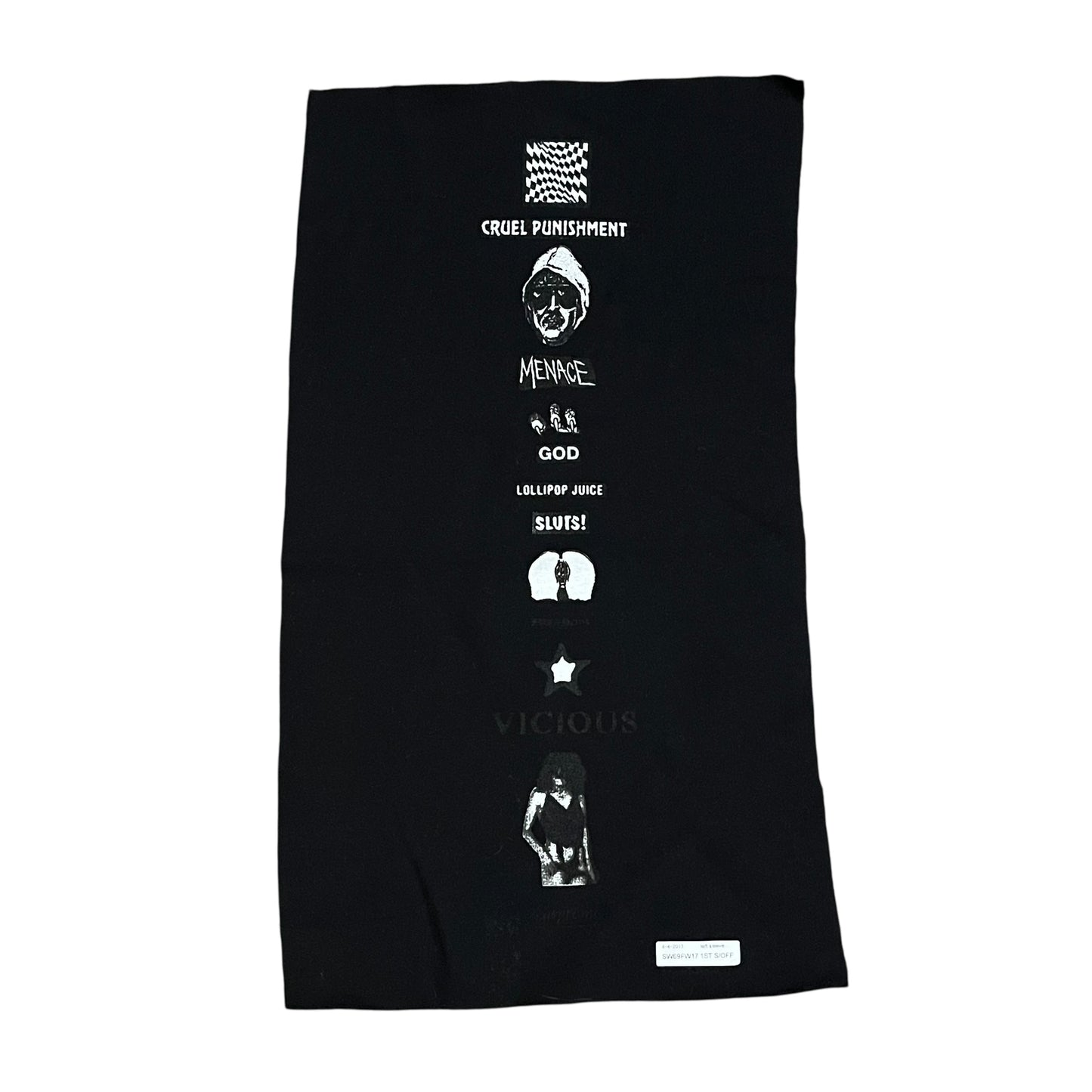 Supreme Menace Test Print Fabric Swatch (Black)