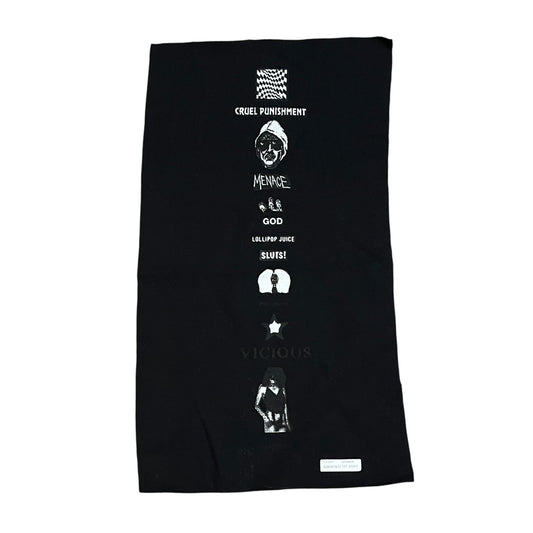 Supreme Menace Test Print Fabric Swatch (Black)