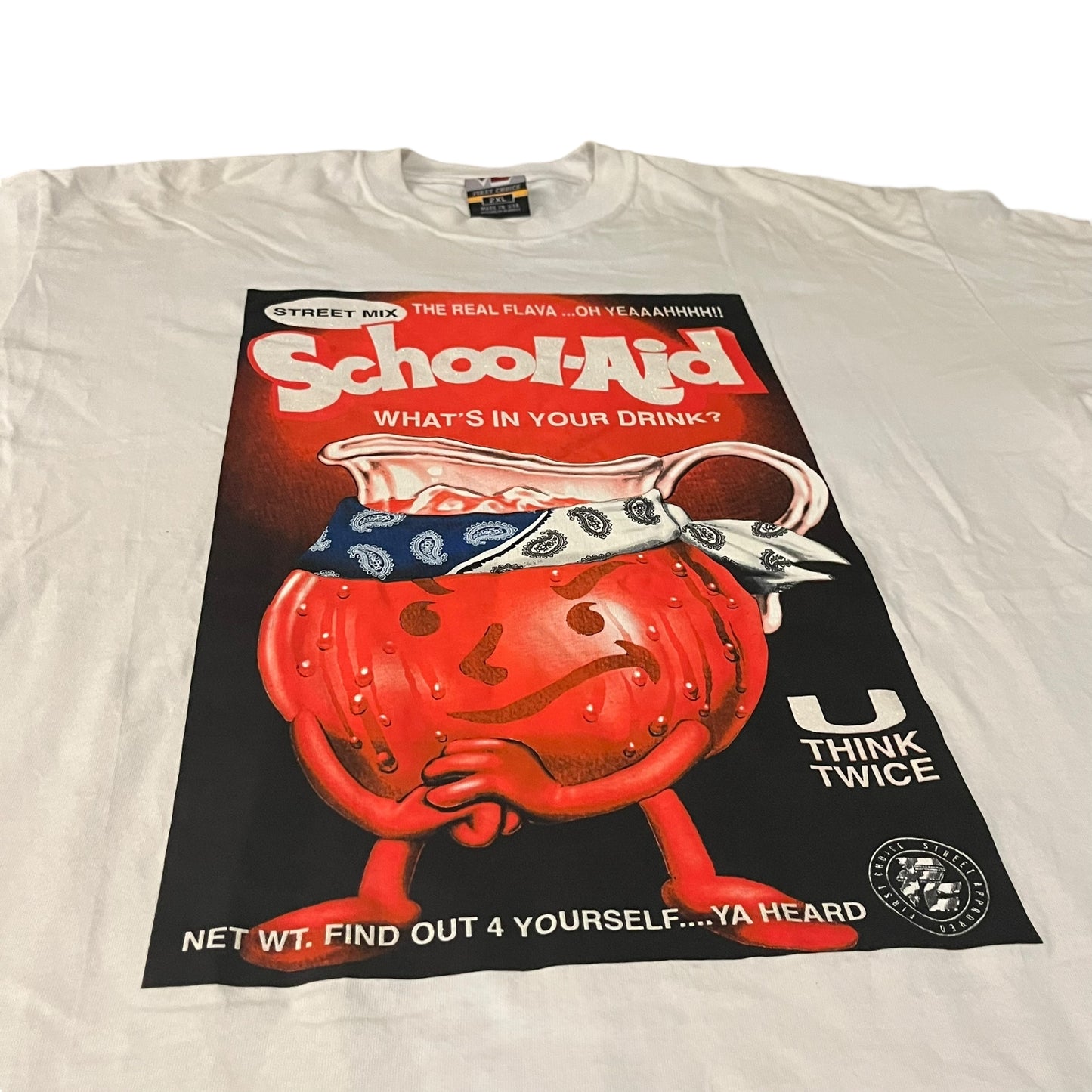 VINTAGE School-Aid Parody T Shirt (2XL)