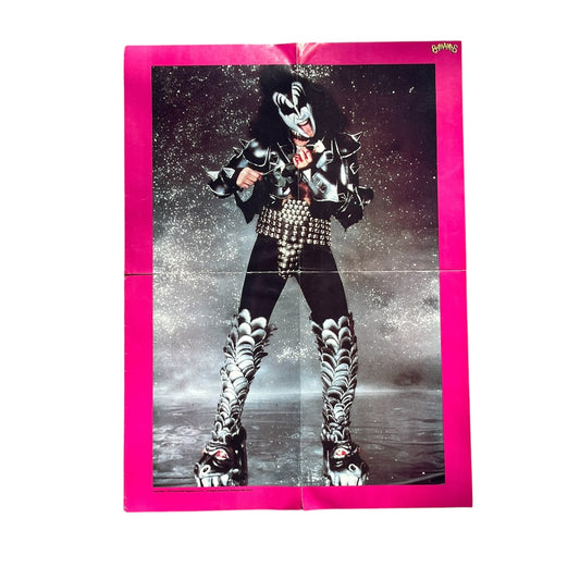 VINTAGE 1979 Gene Simmons KISS Scholastic Magazine Poster (16x21)