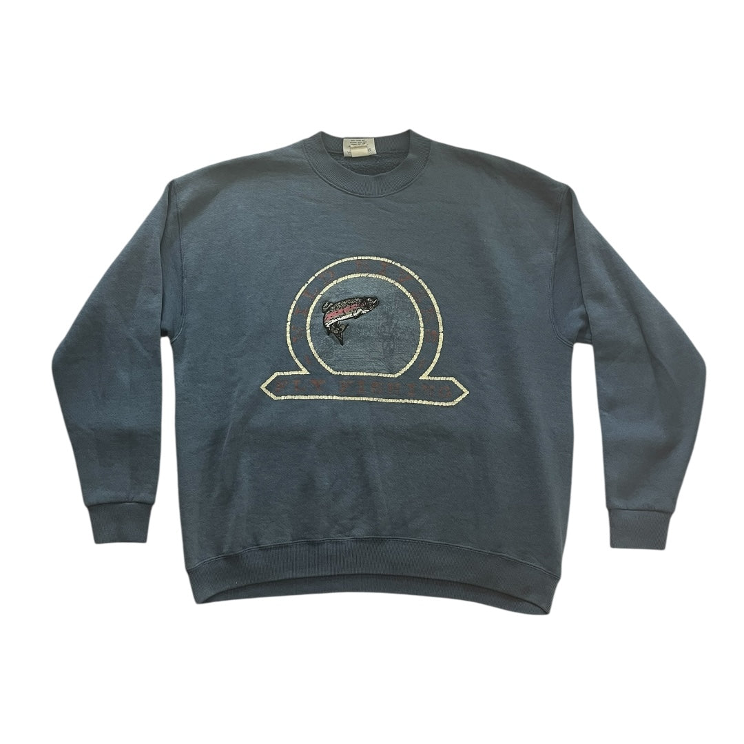 VINTAGE Wild Rivers Fly Fishing Crewneck Sweatshirt (Large)