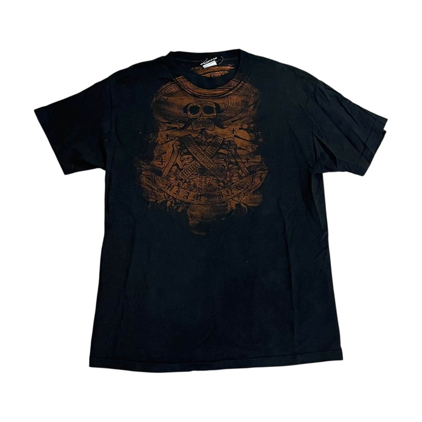 VINTAGE-ish Miami Ink Skeleton Bandito T Shirt (Large)